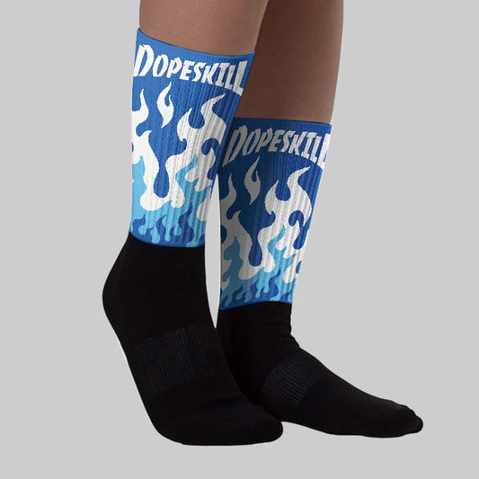 Blueberry 12s DopeSkill Sublimated Sock FIRE Graphic