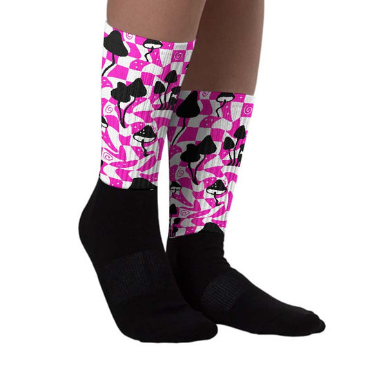 Dunk Low Active Fuchsia DopeSkill Sublimated Socks Mushroom Graphic