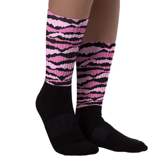 Little Posite One “Polarized Pink DopeSkill Sublimated Socks Abstract Tiger Graphic