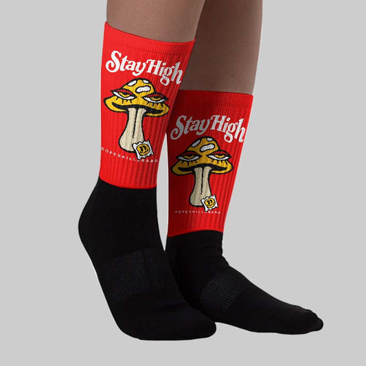 Red Collection DopeSkill Sublimated Socks Stay High Graphic