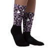 Mauve Off-Noir 2s DopeSkill Sublimated Socks Mushroom Graphic