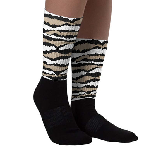 Latte 1s DopeSkill Sublimated Socks Abstract Tiger Graphic