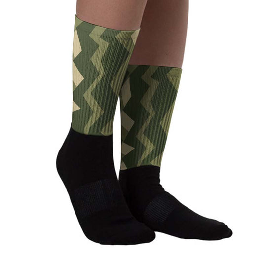 Olive Collection DopeSkill Sublimated Socks ZicZac Graphic