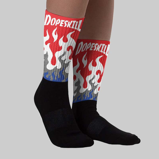 Seoul 2.0 3s DopeSkill Sublimated Sock FIRE Graphic