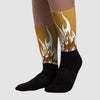 Wheat 13s DopeSkill Sublimated Socks FIRE Graphic