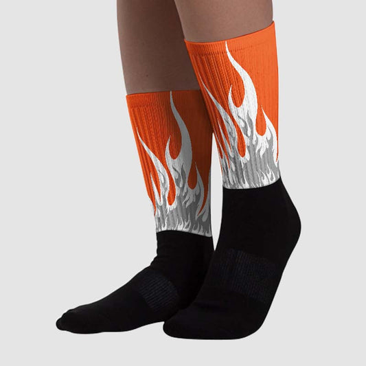 Georgia Peach 3s DopeSkill Sublimated Socks FIRE Graphic