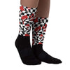 Black and White 14s DopeSkill Sublimated Socks Mushroom Graphic