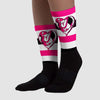 Fierce Pink 1s DopeSkill Sublimated Socks Horizontal Stripes Graphic