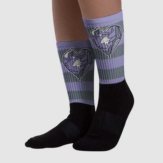 Indigo Haze 5s DopeSkill Sublimated Socks Horizontal Stripes Graphic