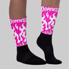 Dunk Low Active Fuchsia DopeSkill Sublimated Socks FIRE Graphic