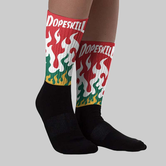Mexico 'El Vuelo' 3s DopeSkill Sublimated Sock FIRE Graphic