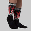 Bred Velvet 11s DopeSkill Sublimated Socks FIRE Graphic