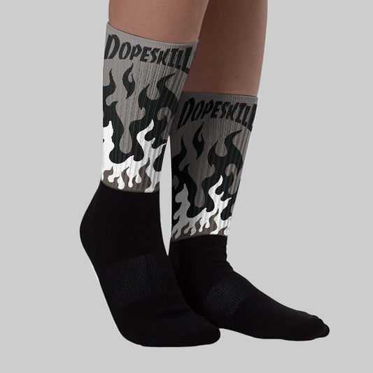 Cave Stone 4s DopeSkill Sublimated Sock FIRE Graphic