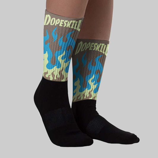 “We Outside” 3s DopeSkill Sublimated Sock FIRE Graphic