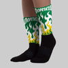 Lucky Green 5s DopeSkill Sublimated Socks FIRE Graphic