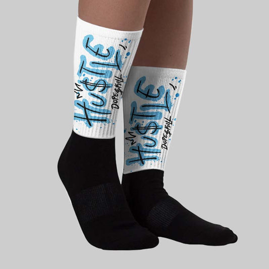 Denim 4s DopeSkill Sublimated Sock Hustle Graphic