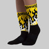 Yellow Ochre 6s DopeSkill Sublimated Socks FIRE Graphic