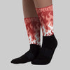 Dune Red 13s DopeSkill Sublimated Socks FIRE Graphic