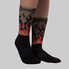 Olive 9s DopeSkill Sublimated Socks FIRE Graphic