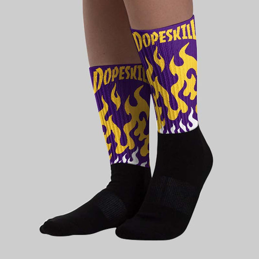 Field Purple 12s DopeSkill Sublimated Socks FIRE Graphic