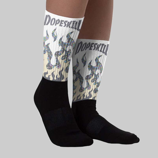 Year Of The Snake 11s DopeSkill Sublimated Sock FIRE Graphic