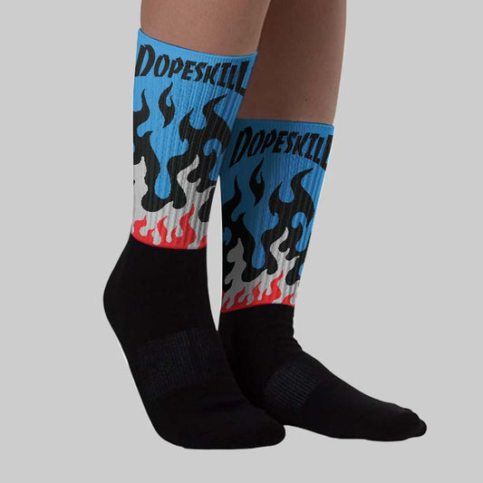 Rare Air 3s DopeSkill Sublimated Sock FIRE Graphic
