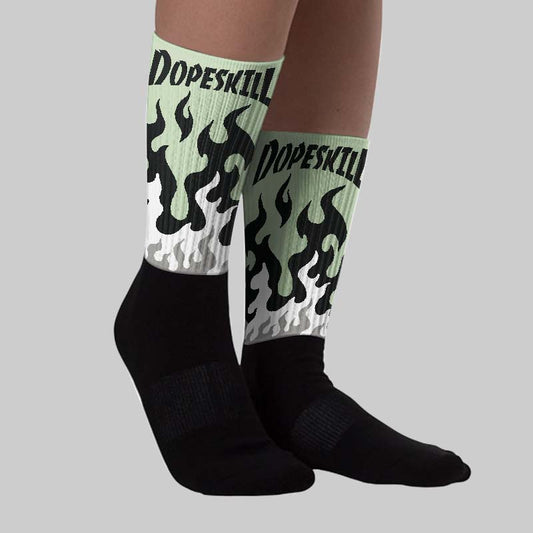 Seafoam 4s 2025 DopeSkill Sublimated Sock FIRE Graphic