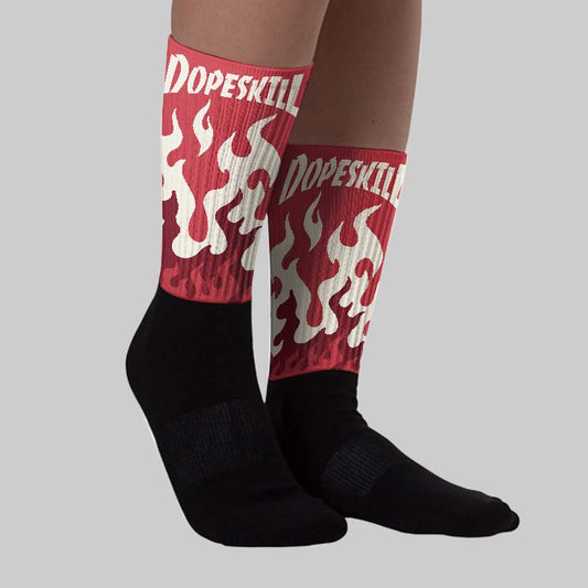 Valentine’s Day 4s DopeSkill Sublimated Sock FIRE Graphic