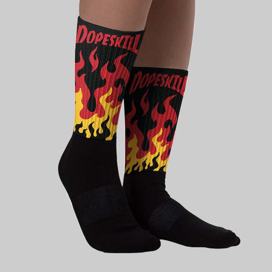 Ferrari 14s DopeSkill Sublimated Sock FIRE Graphic