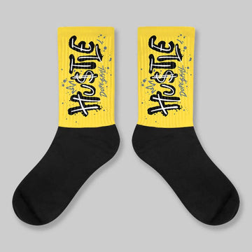 Tour Yellow 4s DopeSkill Sublimated Socks Hustle Graphic