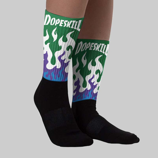 Bucks 12s DopeSkill Sublimated Socks FIRE Graphic