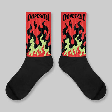 Halloween 5s DopeSkill Sublimated Socks FIRE Graphic