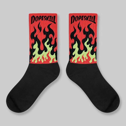 Halloween 5s DopeSkill Sublimated Socks FIRE Graphic