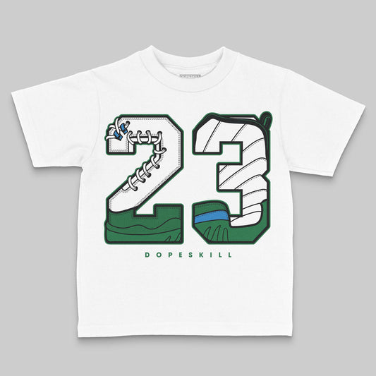 Jordan 12 Retro "Bucks" DopeSkill Toddler Kids T-shirt 23 with 12s Pattern Graphic Streetwear - White