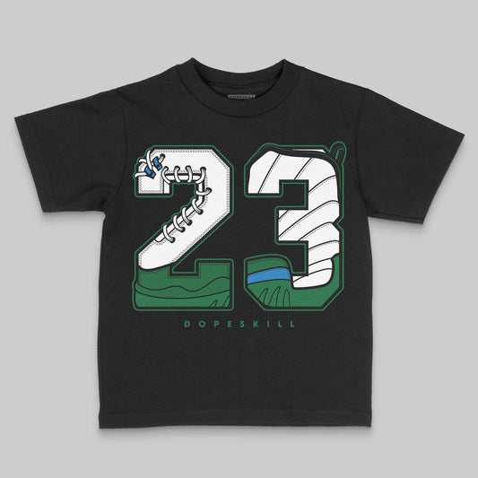 Jordan 12 Retro "Bucks" DopeSkill Toddler Kids T-shirt 23 with 12s Pattern Graphic Streetwear - Black