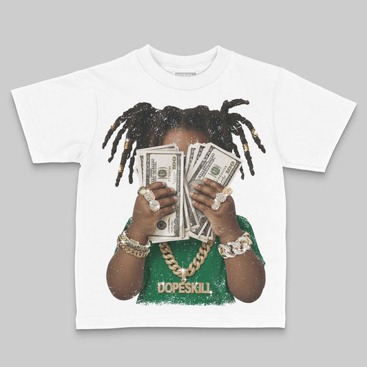 Jordan 12 Retro "Bucks" DopeSkill Toddler Kids T-shirt Rich Youth Graphic Streetwear - White