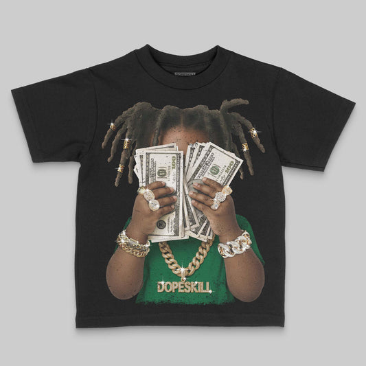 Jordan 12 Retro "Bucks" DopeSkill Toddler Kids T-shirt Rich Youth Graphic Streetwear - Black