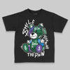 Jordan 12 Retro "Bucks" DopeSkill Toddler Kids T-shirt Smile Through The Pain Graphic Streetwear - Black