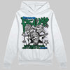 Jordan 12 Bucks DopeSkill Hoodie Sweatshirt Distorted Realms Graphic Streetwear - White
