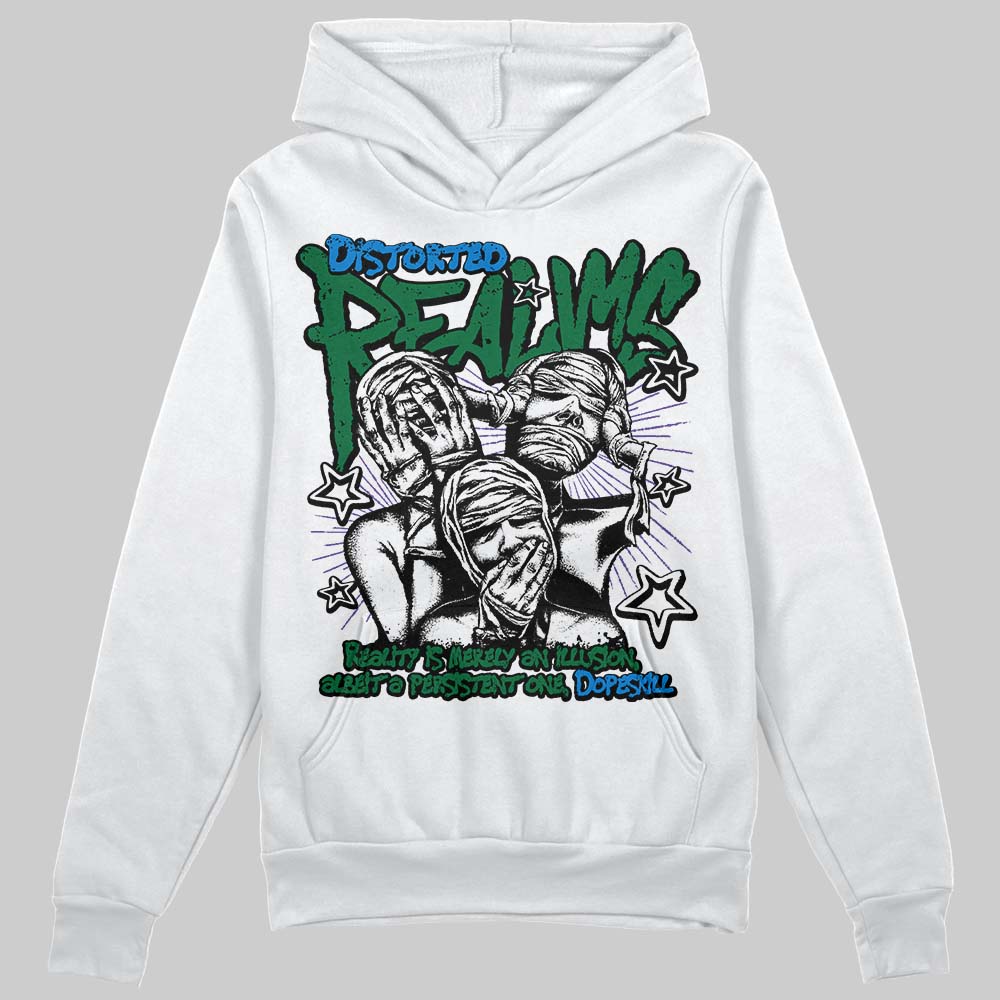 Jordan 12 Bucks DopeSkill Hoodie Sweatshirt Distorted Realms Graphic Streetwear - White