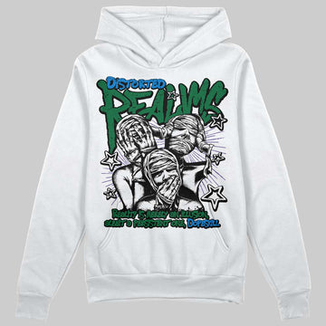 Jordan 12 Bucks DopeSkill Hoodie Sweatshirt Distorted Realms Graphic Streetwear - White