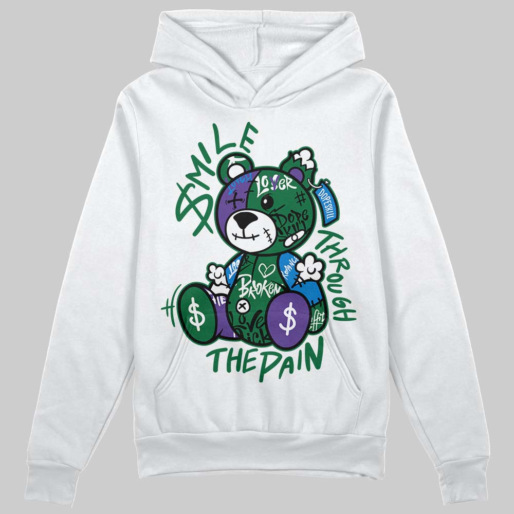 Jordan 12 Bucks DopeSkill Hoodie Sweatshirt Smile Through The Pain Graphic Streetwear - White
