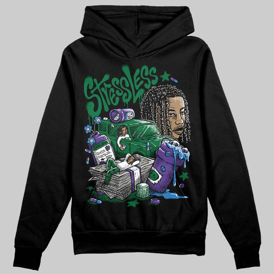 Jordan 12 Bucks DopeSkill Hoodie Sweatshirt Stressless Graphic Streetwear - Black