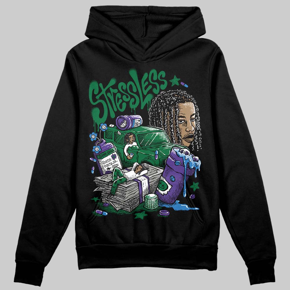 Jordan 12 Bucks DopeSkill Hoodie Sweatshirt Stressless Graphic Streetwear - Black