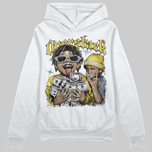 Jordan 4 Tour Yellow DopeSkill Hoodie Sweatshirt Overstack Graphic Streetwear - White 