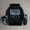 Black University Blue 5s DopeSkill Hoodie Sweatshirt Better Myself Graphic