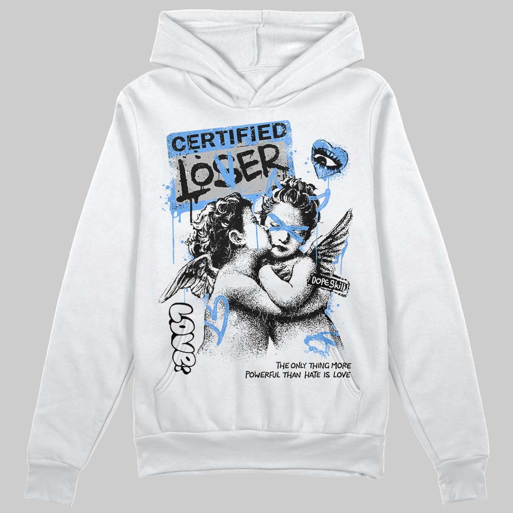 Jordan 5 Black University Blue DopeSkill Hoodie Sweatshirt Certified Lover Graphic Streetwear - White