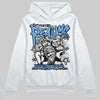 Jordan 5 Black University Blue DopeSkill Hoodie Sweatshirt Distorted Realms Graphic Streetwear - White