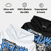 Black University Blue 5s DopeSkill Hoodie Sweatshirt Distorted Realms Graphic