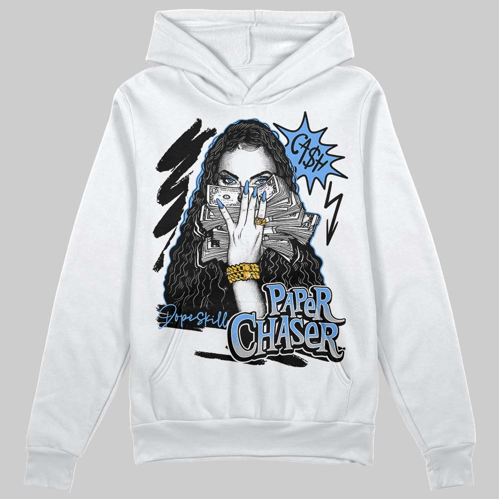 Jordan 5 Black University Blue DopeSkill Hoodie Sweatshirt NPC Graphic Streetwear - White